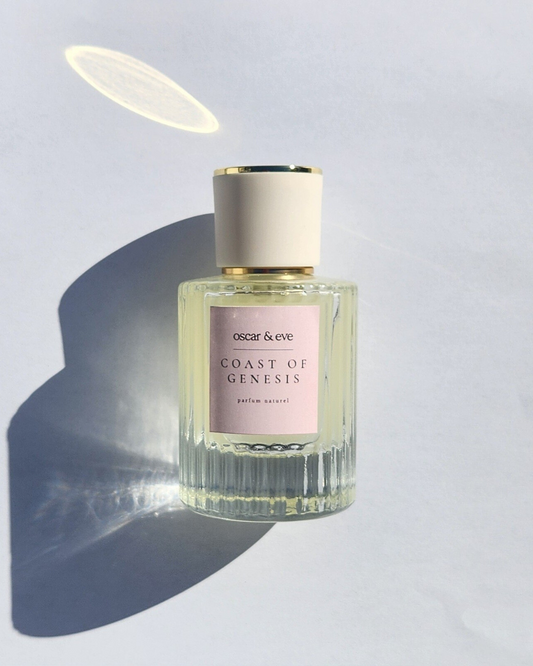 coast of genesis |  clove, pink pepper, rose, violet leaf, nutmeg, cedarwood, oud | eau de parfum 50ml + FREE 10ML EDP