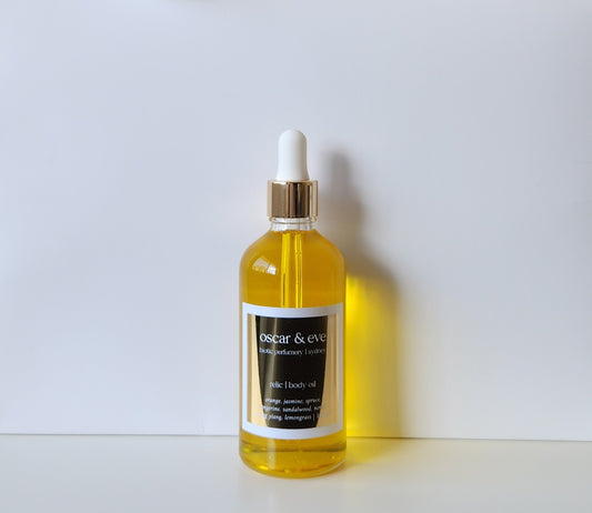 relic | jasmine, spruce, tangerine, sandalwood, neroli, ylang ylang & lemongrass | body oil 100ml